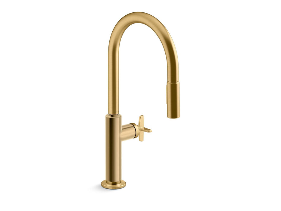 KOHLER Billet™ Touchless pull-down kitchen sink faucet with two-function sprayhead