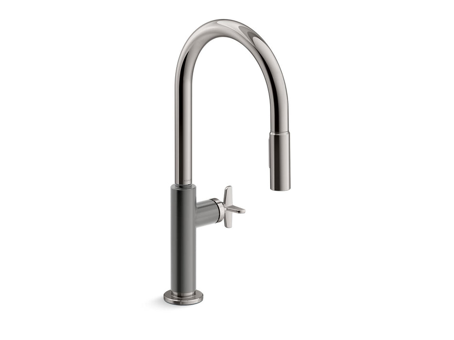 KOHLER Billet™ Pull-down kitchen sink faucet with two-function sprayhead