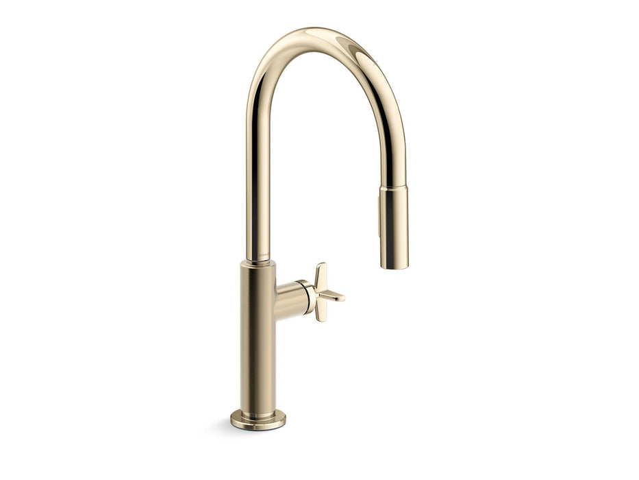 KOHLER Billet™ Pull-down kitchen sink faucet with two-function sprayhead