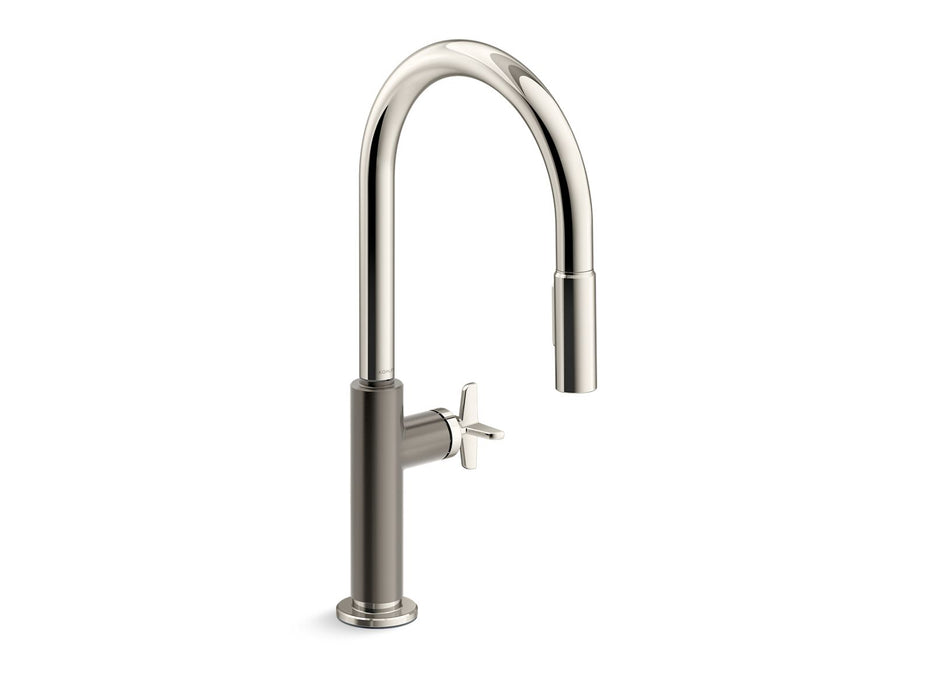 KOHLER Billet™ Pull-down kitchen sink faucet with two-function sprayhead