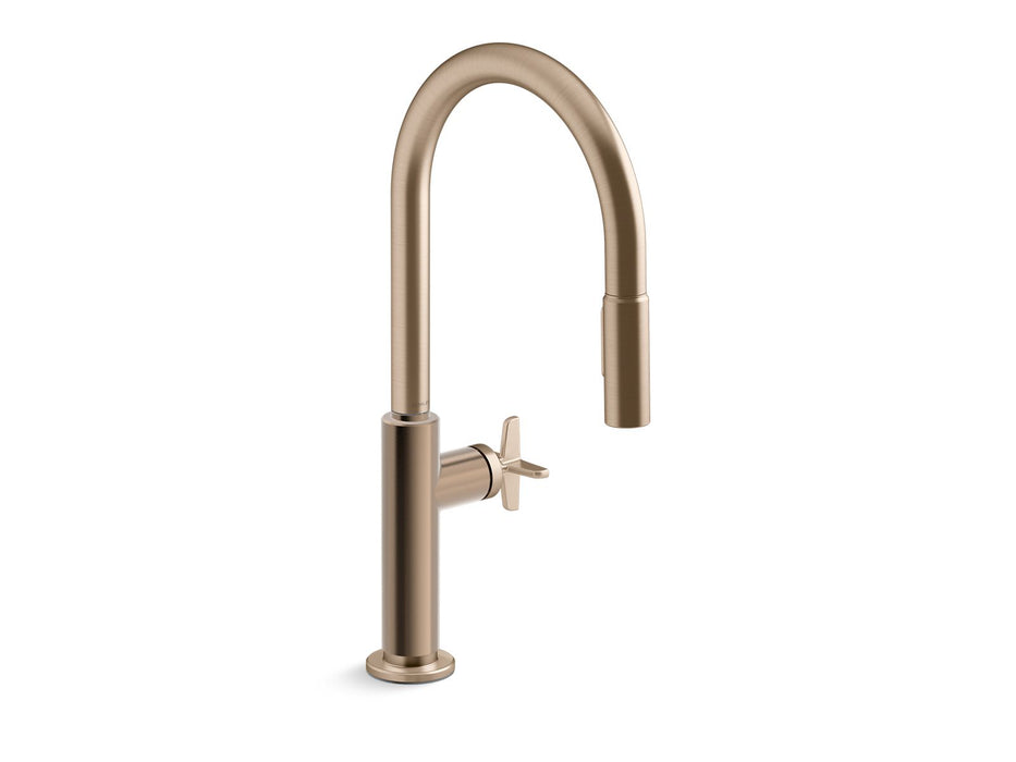 KOHLER Billet™ Pull-down kitchen sink faucet with two-function sprayhead