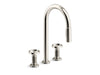 KOHLER K-28677-9RT2 Billet Touchless pull-down kitchen sink faucet with two-function sprayhead
