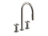 KOHLER K-28677-9RT2 Billet Touchless pull-down kitchen sink faucet with two-function sprayhead