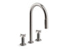 KOHLER K-28677-3RT2 Billet Touchless pull-down kitchen sink faucet with two-function sprayhead