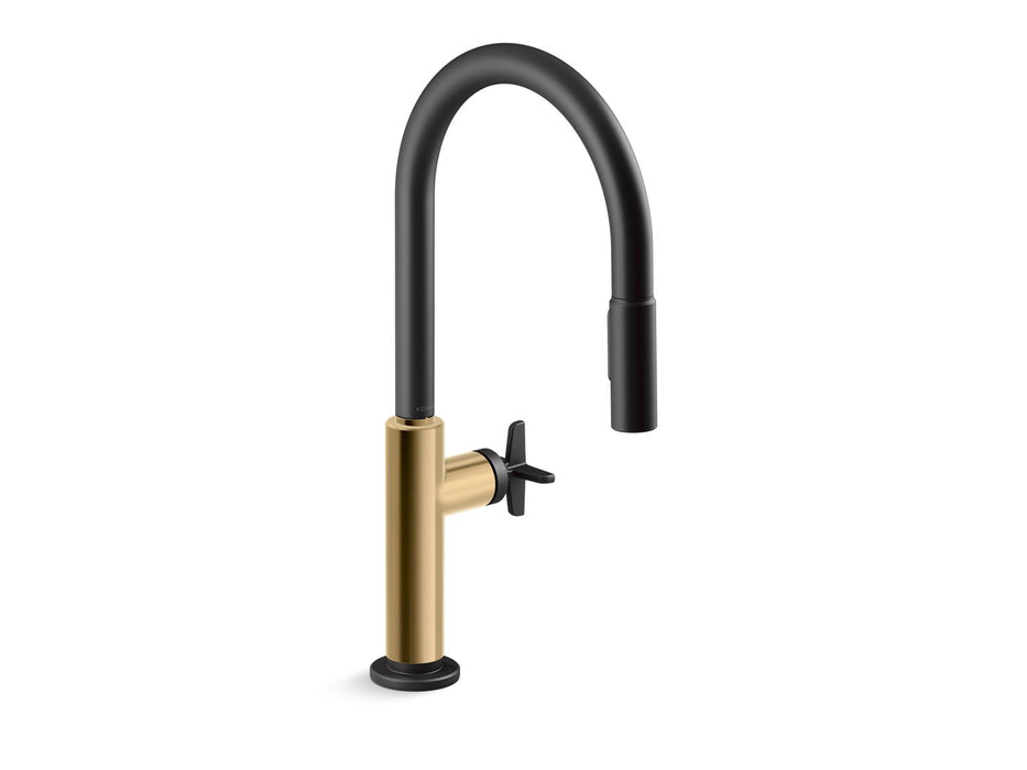 KOHLER Billet™ Touchless pull-down kitchen sink faucet with two-function sprayhead