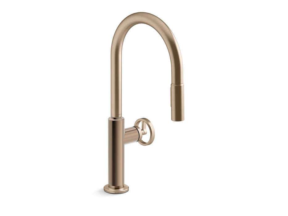 KOHLER Billet™ Pull-down kitchen sink faucet with two-function sprayhead