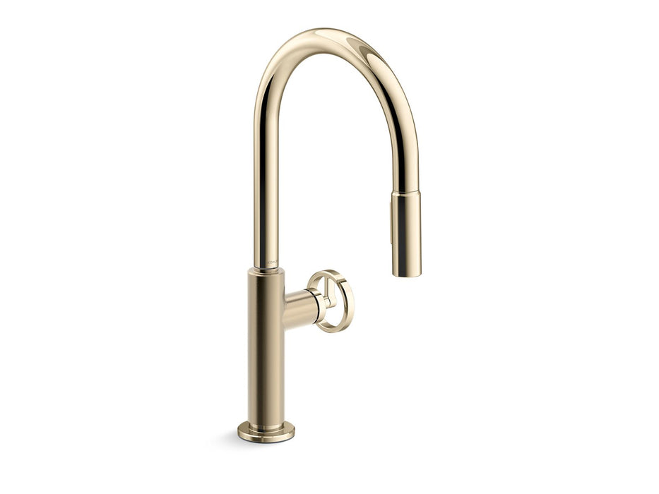 KOHLER Billet™ Pull-down kitchen sink faucet with two-function sprayhead