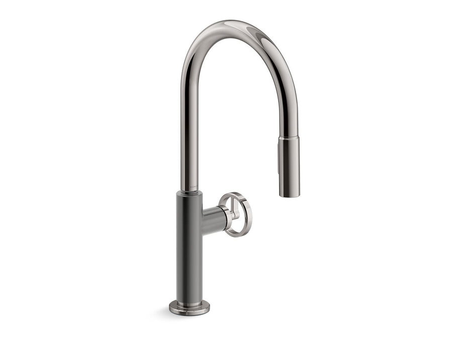 KOHLER Billet™ Pull-down kitchen sink faucet with two-function sprayhead
