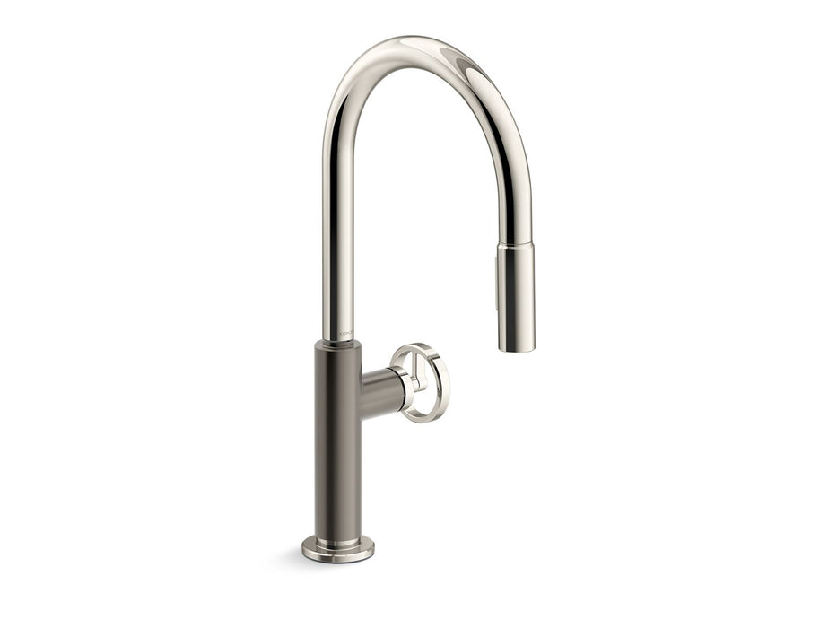 KOHLER Billet™ Pull-down kitchen sink faucet with two-function sprayhead