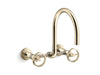 KOHLER Billet™ Two-hole wall-mount bridge kitchen sink faucet