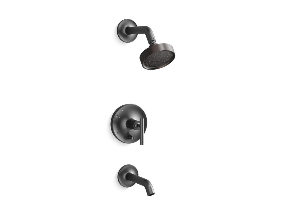KOHLER Purist Rite-Temp bath and shower trim kit with push-button diverter and lever handle, 2.5 gpm