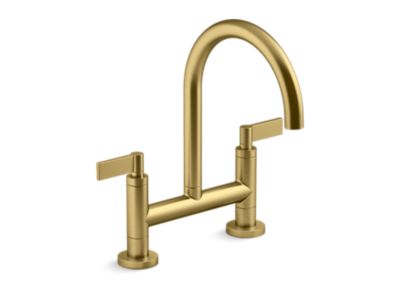 Kallista P25202-LV One Kitchen Bridge Faucet, D-Mount, Lv
