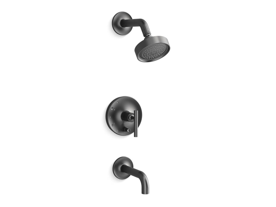 KOHLER Purist Rite-Temp bath and shower trim kit with push-button diverter and lever handle, 2.5 gpm