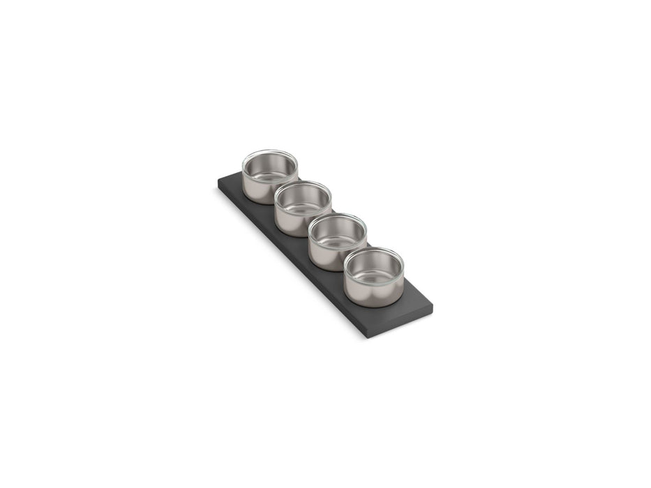 KOHLER K-37915-PAP Synthos Four-piece workstation sink garnish bowl set