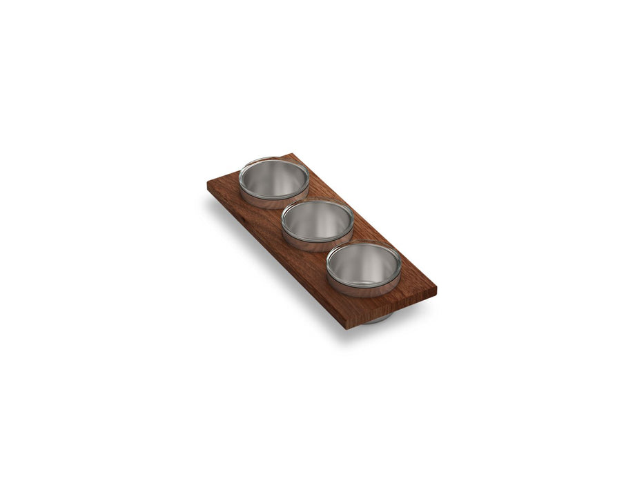 KOHLER K-37914-WAL Synthos Three-piece workstation sink prep bowl set