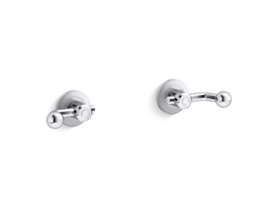 Kallista P34872-CP Vice Wall-Mt Bath Faucet Handles Crank