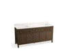 KOHLER Malin by Studio McGee 72" bathroom vanity cabinet with sinks and quartz top