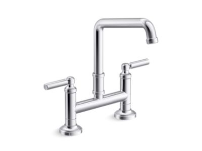 Kallista P25001-00 Quincy Bridge Faucet, Deck Mount