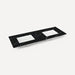 Quartz Stone Vanity Top, 60" x 1-1/8" x 23", Double Undercounter Sink, Three Hole, For Sendai and Mackey