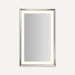 Robern Sculpt Lighted Mirror, 27” x 43” x 2-5/16”, Chamfer Museum Frame, Perimeter Light Pattern, Warm White (3000K), Dimmable, Defogger