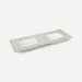 Robern Engineered Stone Top Quartz Stone Vanity Top, 60" x 1-1/8" x 23", Double Undercounter Sink, Three Hole, For Sendai and Mackey