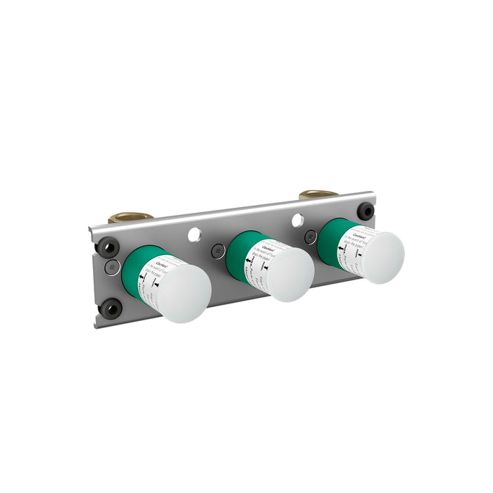 Rough, Thermostatic Trim Exposed/Concealed Installation for 2 Functions