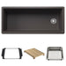 BLANCO Inteos SILGRANIT 45" Single Bowl Reversible Undermount Workstation Kitchen Sink - Cinder