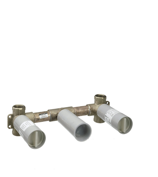 Rough, Wall-Mounted Widespread Faucet