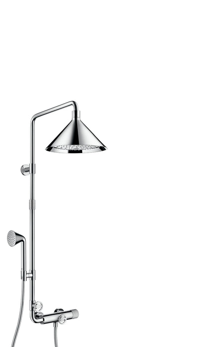 Axor 26020001 Front Shower System Package with Shower Head and Handshower on Sliding Wall bar - Valve Not Included