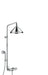 Axor 26020001 Front Shower System Package with Shower Head and Handshower on Sliding Wall bar - Valve Not Included