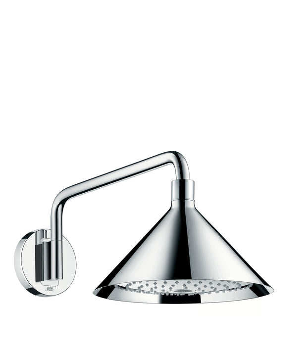 Axor 26021001 Front Wall Mount 11" 2.5 GPM 2-Jet Rain Shower Head with Shower Arm