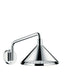Axor 26021001 Front Wall Mount 11" 2.5 GPM 2-Jet Rain Shower Head with Shower Arm