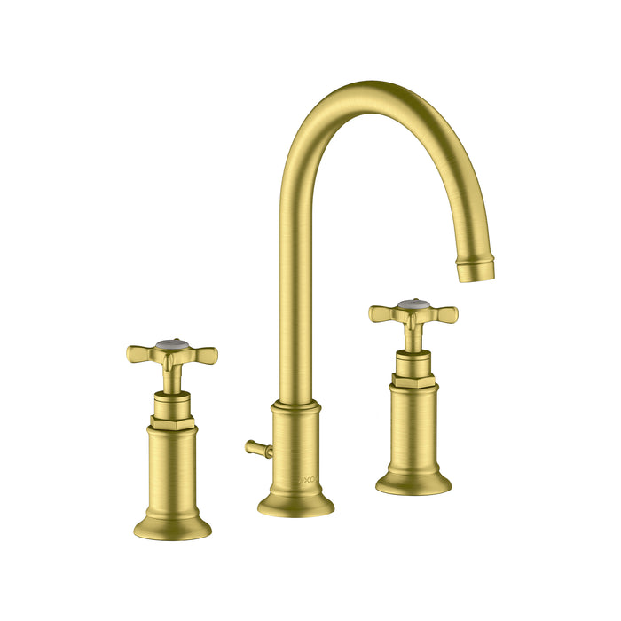 AXOR Montreux Widespread Faucet 180 with Cross Handles and Pop-Up Drain, 1.2 GPM