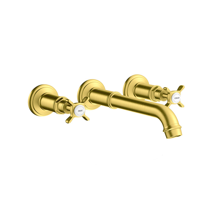 AXOR Montreux Wall-Mounted Widespread Faucet Trim with Cross Handles, 1.2 GPM