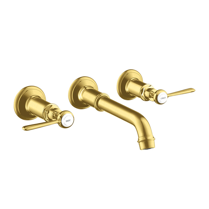 AXOR Montreux Wall-Mounted Widespread Faucet Trim with Lever Handles, 1.2 GPM
