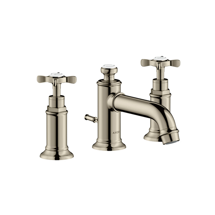 AXOR Montreux Widespread Faucet 30 with Cross Handles and Pop-Up Drain, 1.2 GPM