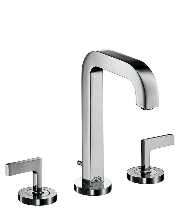 AXOR Citterio Widespread Faucet 170 with Lever Handles and Pop-Up Drain, 1.2 GPM