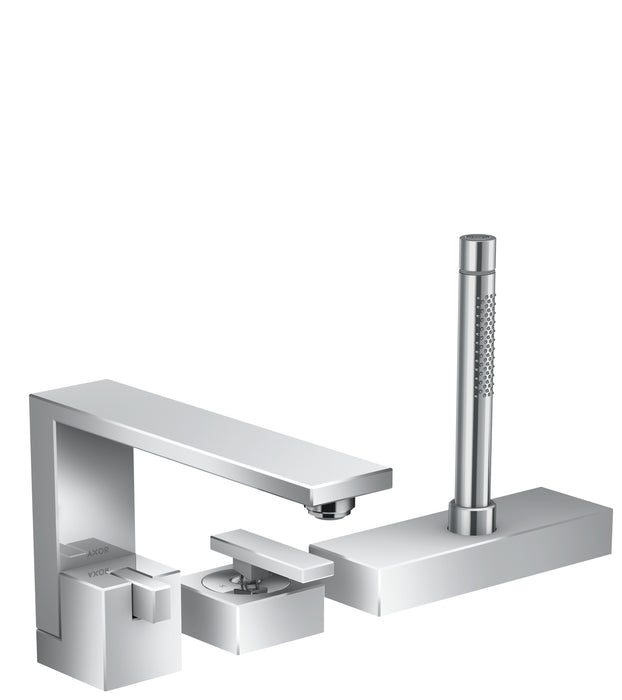 AXOR Edge 3-Hole Roman Tub Set Trim with 1.75 GPM Handshower