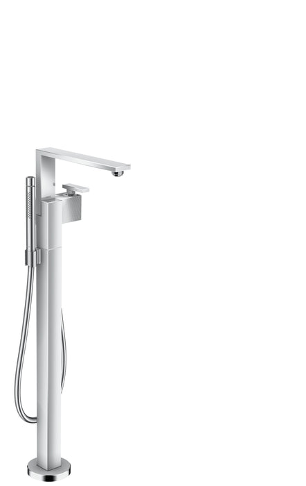 AXOR Edge Freestanding Tub Filler Trim with 1.75 GPM Handshower - Diamond Cut