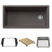 BLANCO Inteos SILGRANIT 39" Single Bowl Reversible Undermount Workstation Kitchen Sink - Volcano Gray