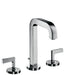 AXOR Citterio Widespread Faucet 170 with Lever Handles and Pop-Up Drain, 1.2 GPM