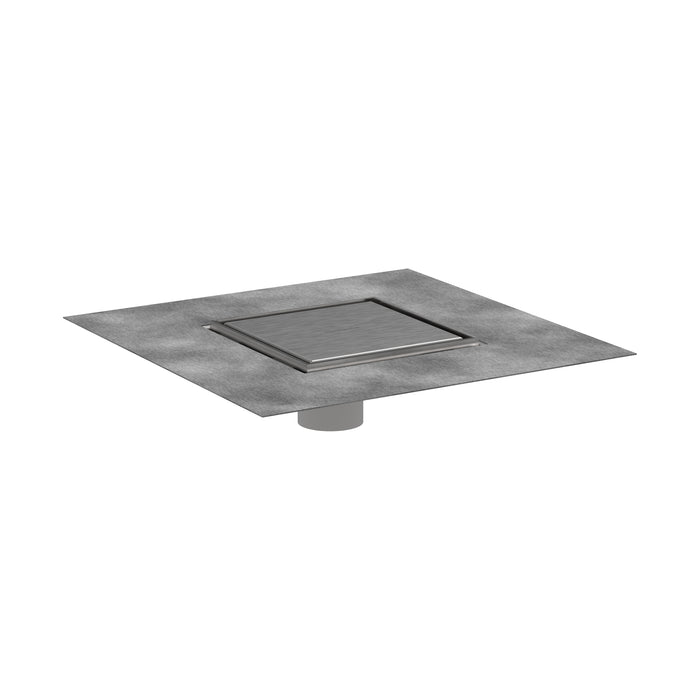 hansgrohe RainDrain Brilliance Point Drain Set 6"x 6" Trim Tileable Rear Cover and Rough