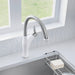 Pvd Steel/White - BLANCO Artona Pull-Down Dual-Spray Kitchen Faucet