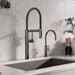 Satin Dark Steel - BLANCO Culina II Semi-Pro Pull-Down Dual-Spray Kitchen Faucet