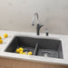 Cinder - BLANCO Diamond SILGRANIT 32" 50/50 Double Bowl Undermount Kitchen Sink with Low Divide