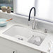 White - BLANCO Diamond SILGRANIT 32" 60/40 Double Bowl Undermount Kitchen Sink with Low Divide