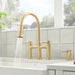 Satin Gold - BLANCO Empressa Pull-Down Dual-Spray Bridge Faucet