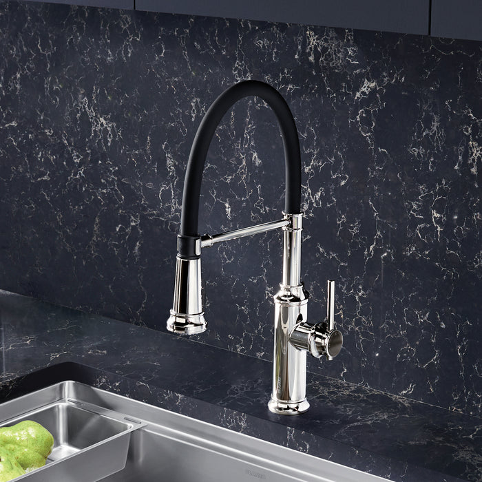 Chrome - BLANCO Empressa Semi-Pro Pull-Down Dual-Spray Kitchen Faucet