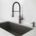 Satin Dark Steel - BLANCO Empressa Semi-Pro Pull-Down Dual-Spray Kitchen Faucet