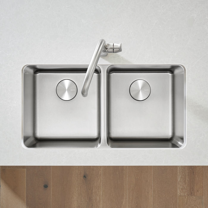 BLANCO Formera 33" 50/50 Double Bowl Undermount Stainless Steel Kitchen Sink
